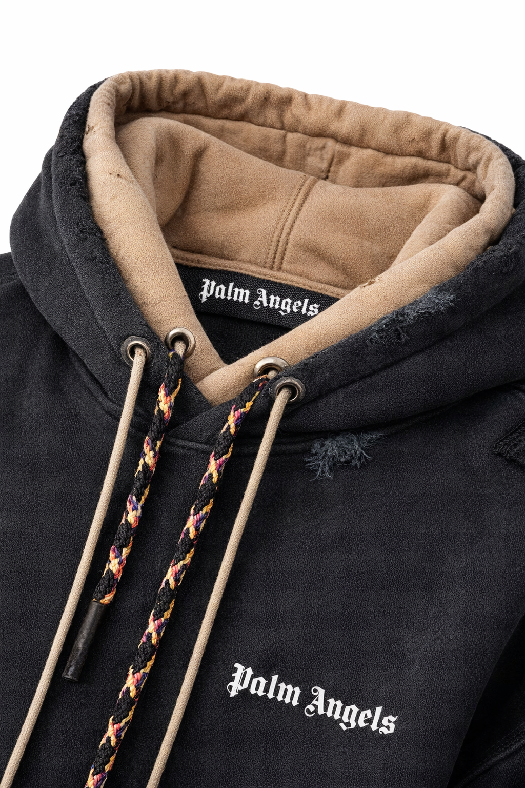 Felpa Palm Angels con Cappuccio Nera Effetto Vintage con Stampa Back Graphic – Made in Italy Immagine secondaria del prodotto